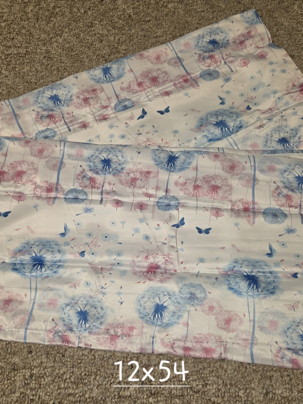 Set Of 2 Floral Dandelion Butterfly Valance - Pink & Blue